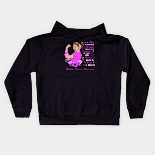 She Whispered Back I Am The Storm Testicular Cancer Awareness Kids Hoodie